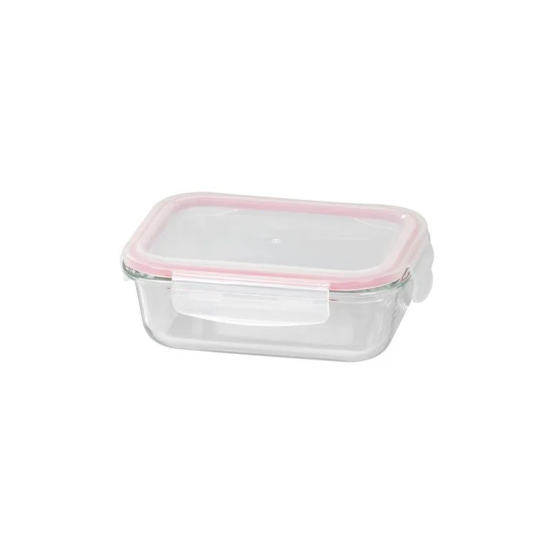 Dóza MagicHome obdélníková skleněná Clip, 650ml