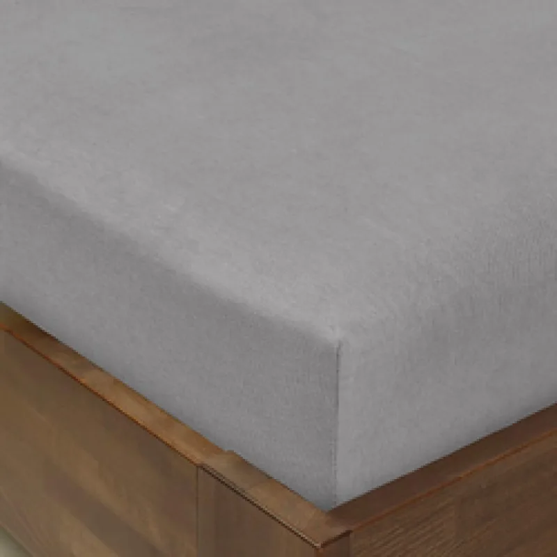 Sheet Jersey from Cotton Premium with Elastic Band Grey / Comfort for Every Night, Size 90 x 200 cm