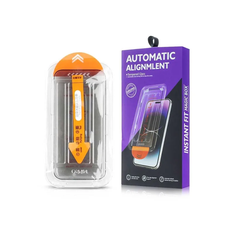 Tvrzené zatmavovací sklo Antispy s automatickou instalací pro iPhone 14 Pro Max
