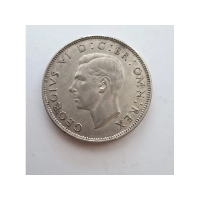 Stříbrná britská mince 2 šilinky  George VI.-1945
