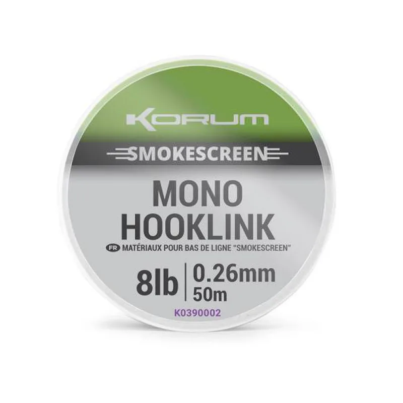 Vlasec Korum Smokescreen Mono Hooklink 50m 12 lb/0,30 mm