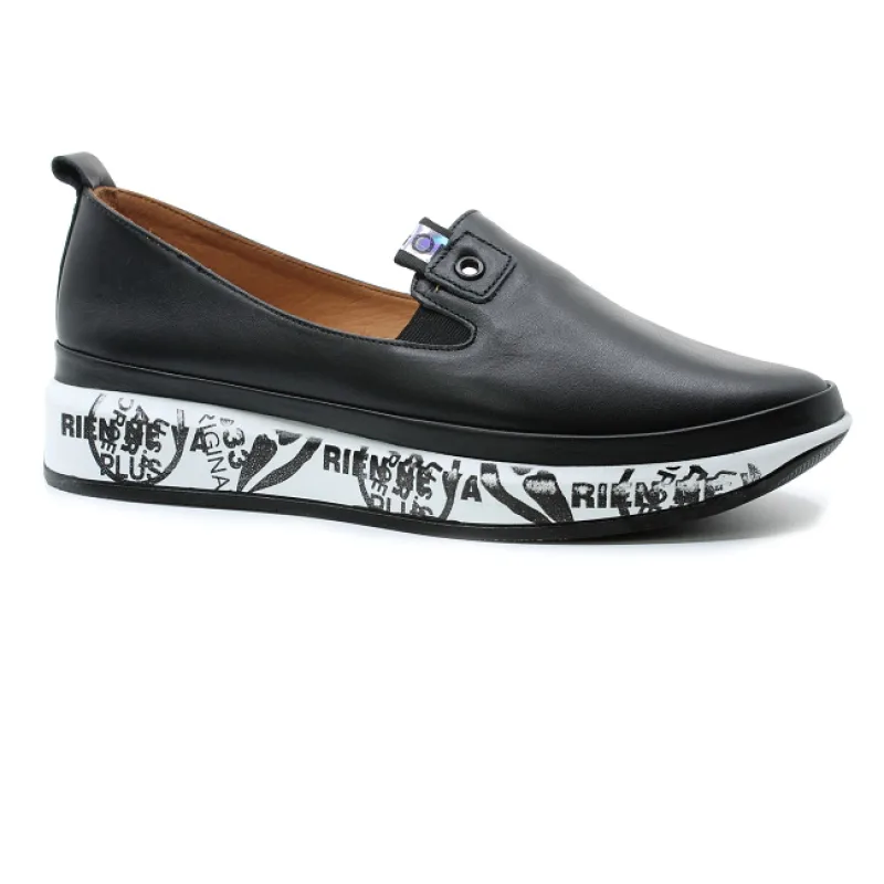 KLOP 161 444LZRSZ black, dámské mokasíny
