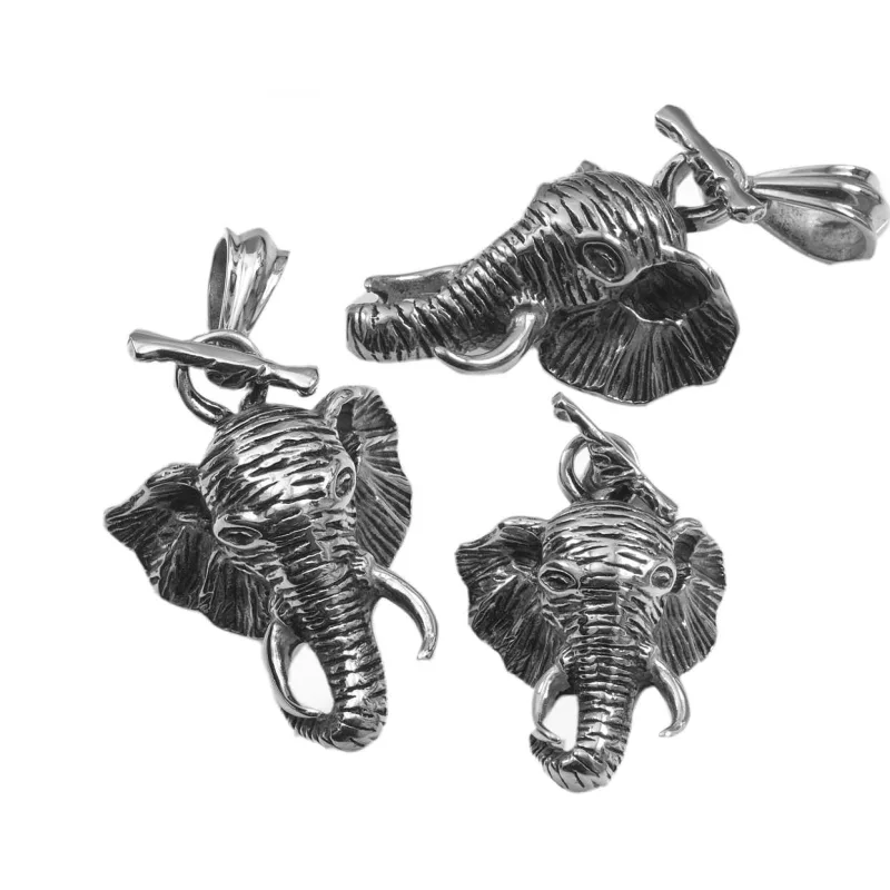 Amulet pro štěstí, materiál chirurgická ocel posvátný Slon II.