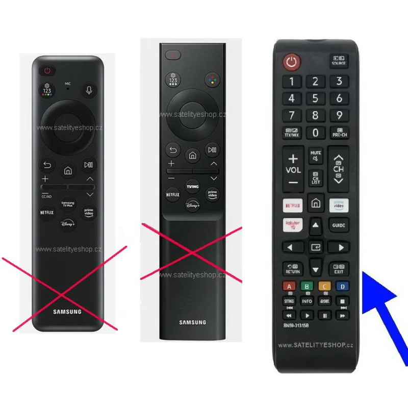 Samsung QE50Q80C náhradní dálkový ovladač tlačítkový