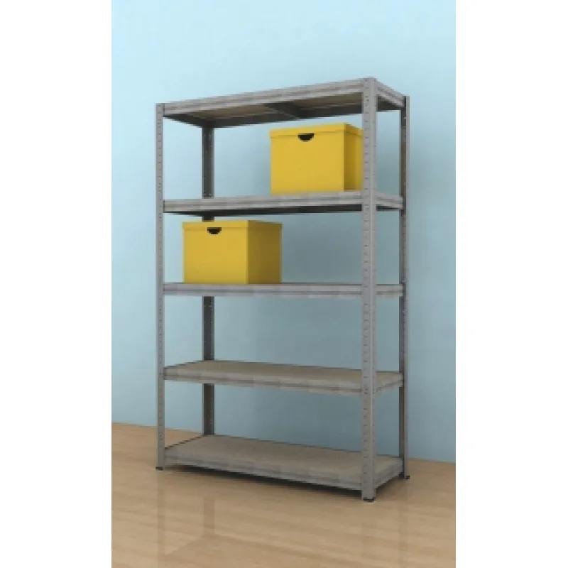 Kovový regál Futur 2100x1200x450/5, pozink, 200 kg/pol.