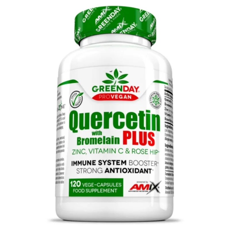 AMIX GreenDay ProVegan Quercetin a Bromelain, 120 kapslí