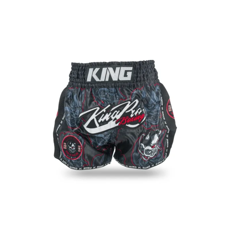 King Muay Thai trenky DEMON - černá/modrá, KPB DEMON 1 - M