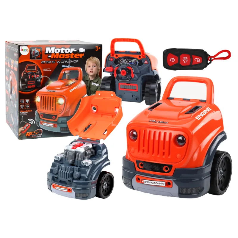 Montážna sada oranžový motor pre malých domácich majstrov