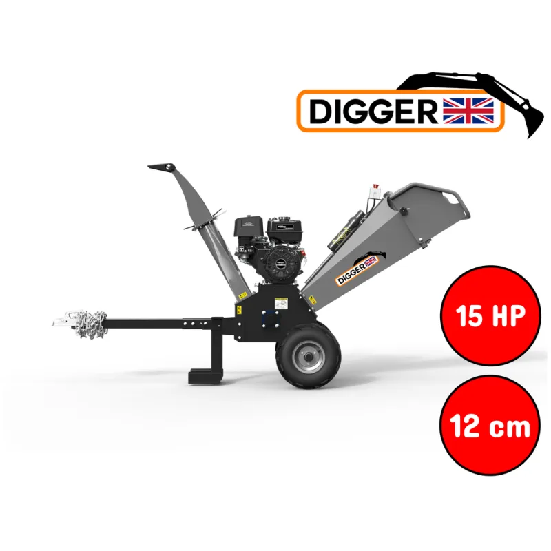 Štěpkovač Digger GS2000, drtič dřeva, drtička, štěpkovačka, drtič větví, štěpkovač dříví, štěpka, průměr větví 12 cm