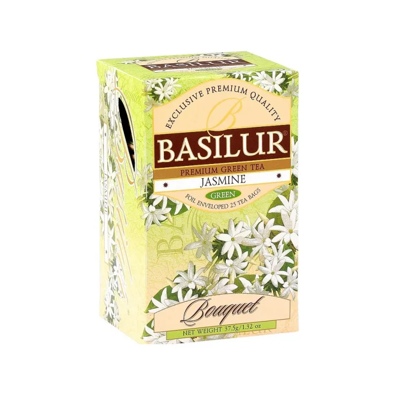 BOUQUET JASMINE PREMIUM - JASMÍN zelený čaj aromatizovaný 25X1,5g BASILUR