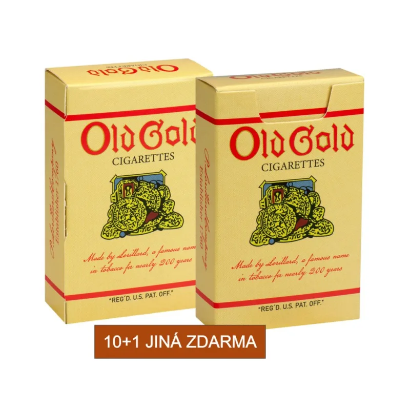 10x RETRO krabička na cigarety myBOXX OLD GOLD + 1 jiná zdarma