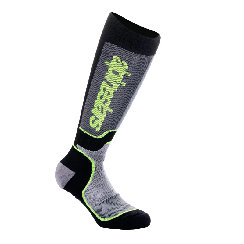 ponožky MX PLUS, ALPINESTARS, dětské (černá/šedá/žlutá fluo) 2027