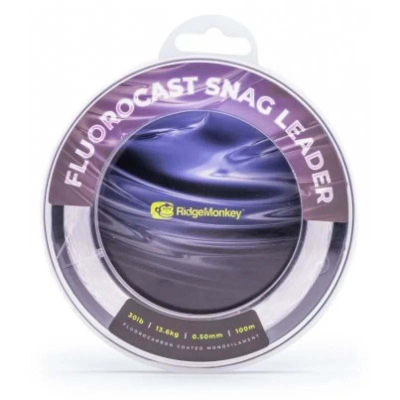 RidgeMonkey Fluorocast Snag Leader 100 m Clear - 0,60 mm 40 lb