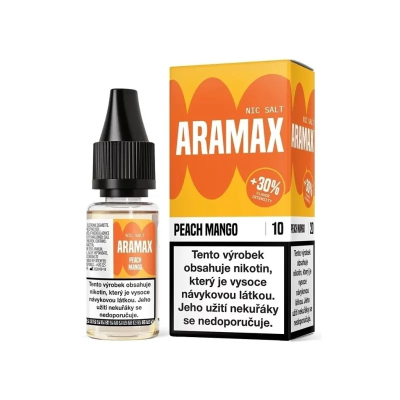 Aramax Salt - E-liquid - Peach Mango - 10mg – náhled 1