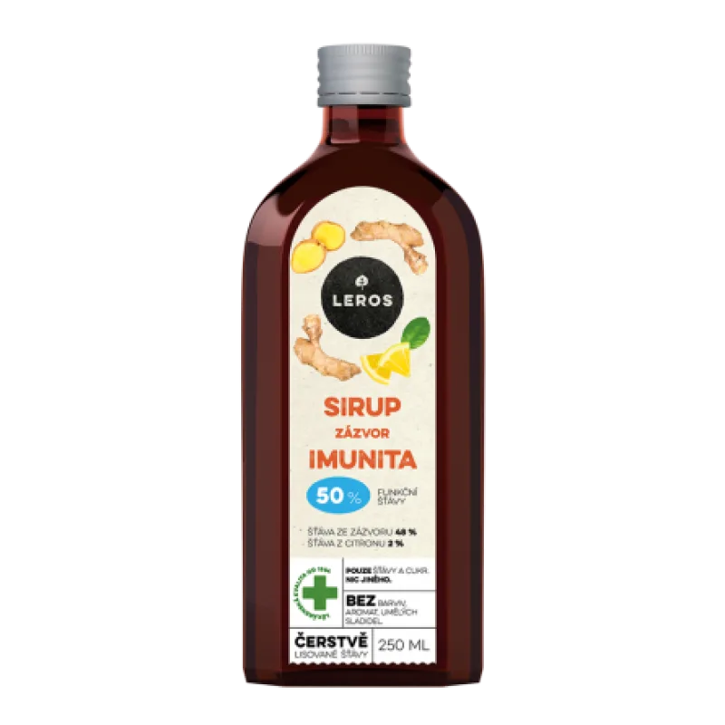 LEROS sirup Imunita zázvor 250ml