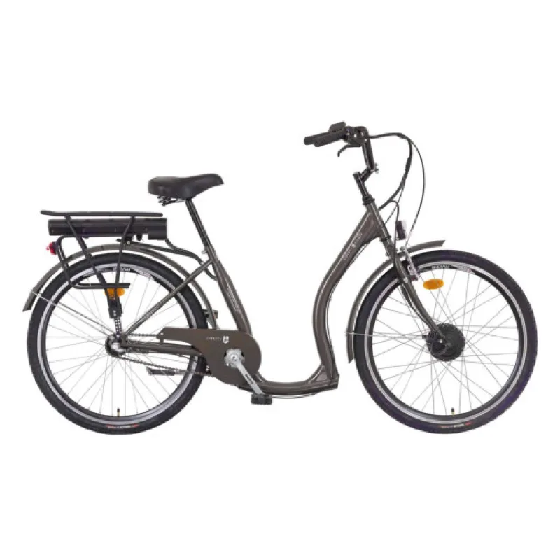 Elektrokolo pro seniory Liberty Comfy Steel 3spd. 26", 36V/14Ah, antracitové, LCD Displej  Barevný