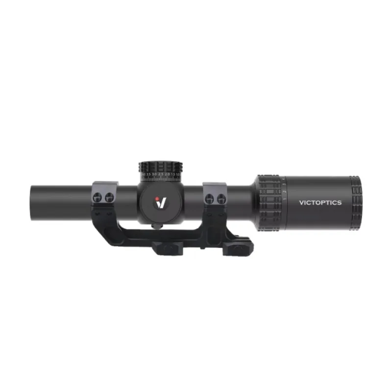 VictOptics LPVO puškohled S10 1–10x24 + jednodílná montáž - Černá