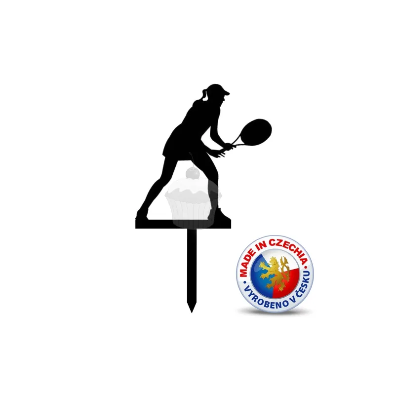 Der Strohhalm im Kuchen – Tennisspielerin.
