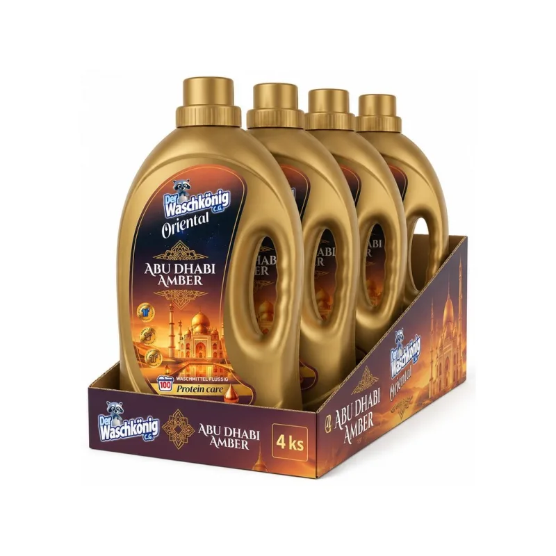 Waschkönig Oriental Abu Dhabi Amber prací gel 3 l 4x100 dávek - VÝHODNÉ BALENÍ  - výhodné balení