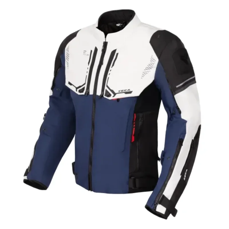Bunda na motorku SECA Avatar III šedo/modrá - Velikost oblečení: 2XL