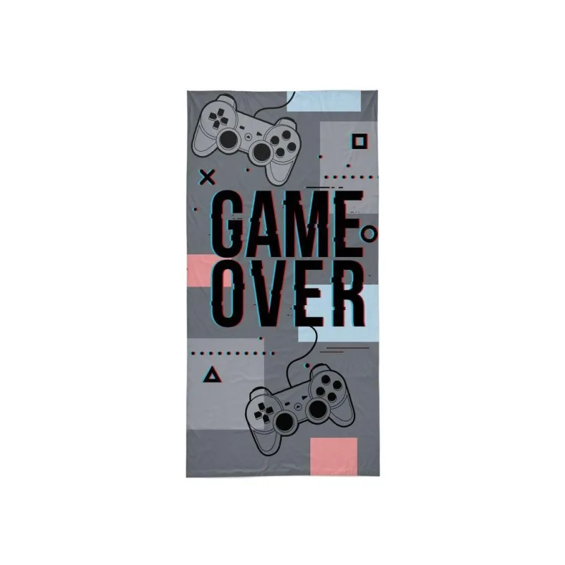 DETEXPOL Osuška Game Over grey Bavlna - Froté, 70/140 cm