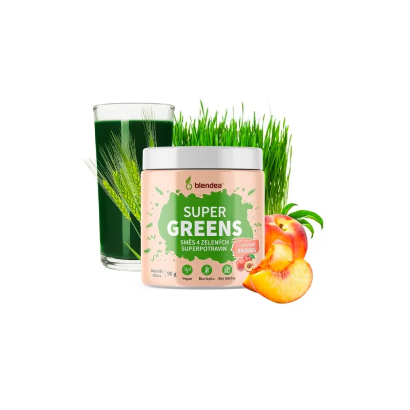 SUPERGREENS - Broskev BIO 90 g BLENDEA