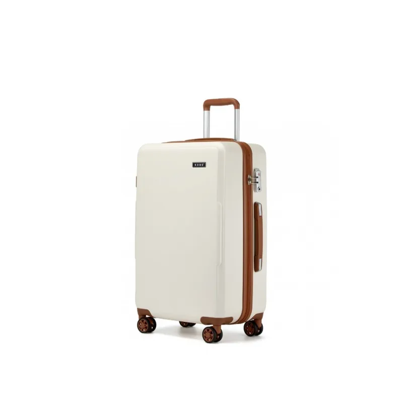 Kono 2494 Kufr spinner 65cm Krémová ABS/Polykarbonát