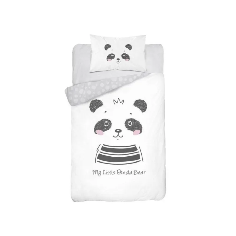 DETEXPOL Bambusové povlečení do postýlky Panda Bavlna, Bambus, 100/135, 40/60 cm