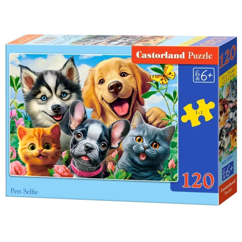 Puzzle 120d.Castor - Zvířecí selfie