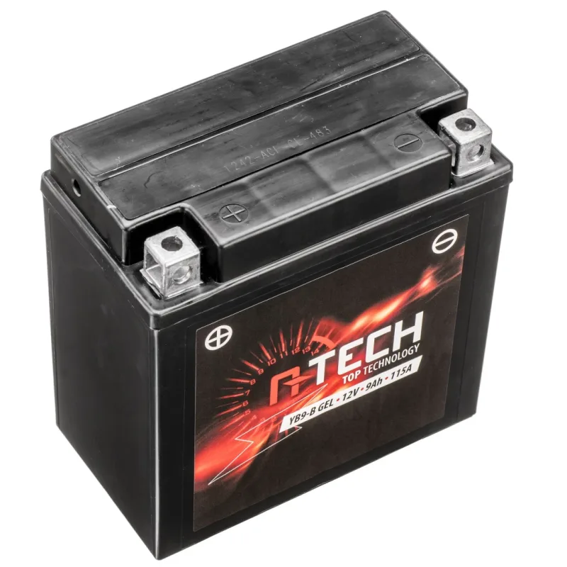 Baterie 12V, YB9-B GEL, 9Ah, 115A, bezúdržbová GEL technologie 135x75x139, A-TECH (aktivovaná ve výrobě)