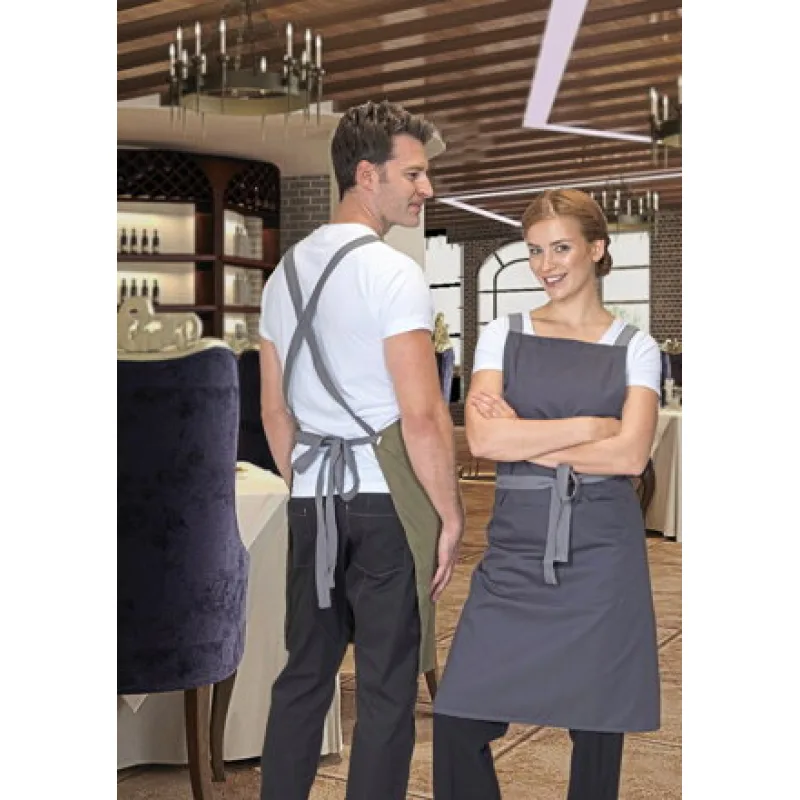 Praktická dlouhá zástěra s laclem Dennys London