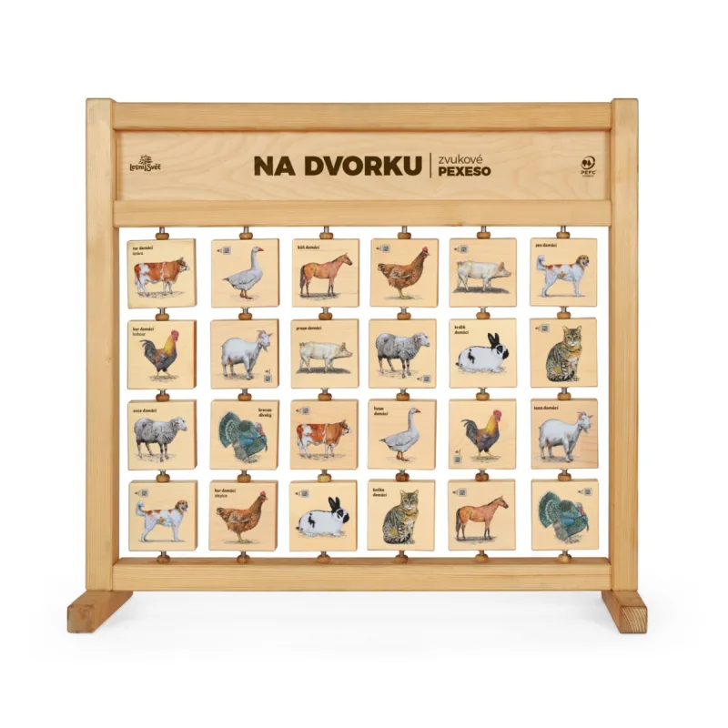 Pexeso zvukové stolní - Na dvorku