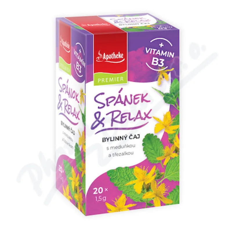 Apotheke Spánek&amp;Relax čaj + vitamin B3 20x1.5g