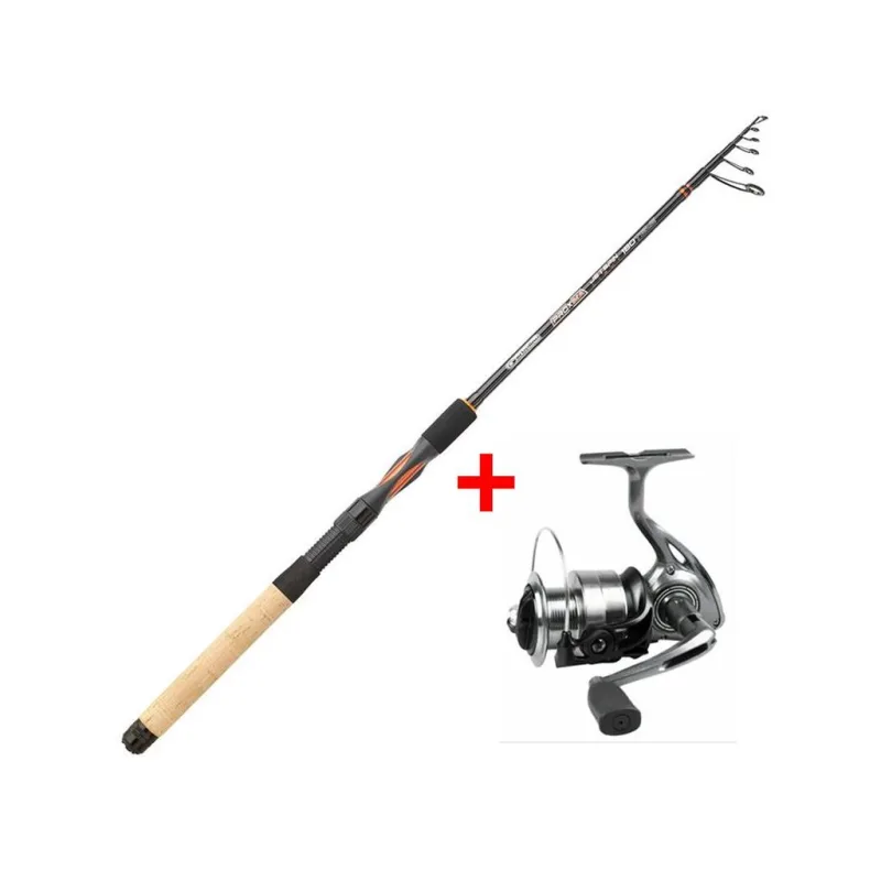 Garbolino prut Proxima JetSpin Tele MH 2,40m, 10-40g + naviják Strike 301 FD