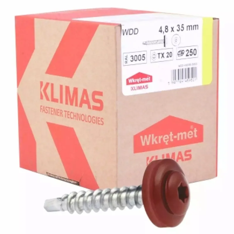 Poľnohospodárska skrutka TORX RAL 3005 - 4,8x35, balenie 250 kusov | Kvalitný spojovací materiál Online