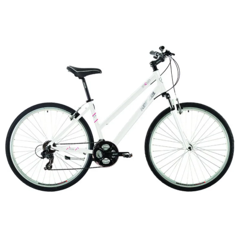 Kenzel Dámské krosové kolo Stroller Cross woman 2026 bílo-stříbrné (rám. 44)