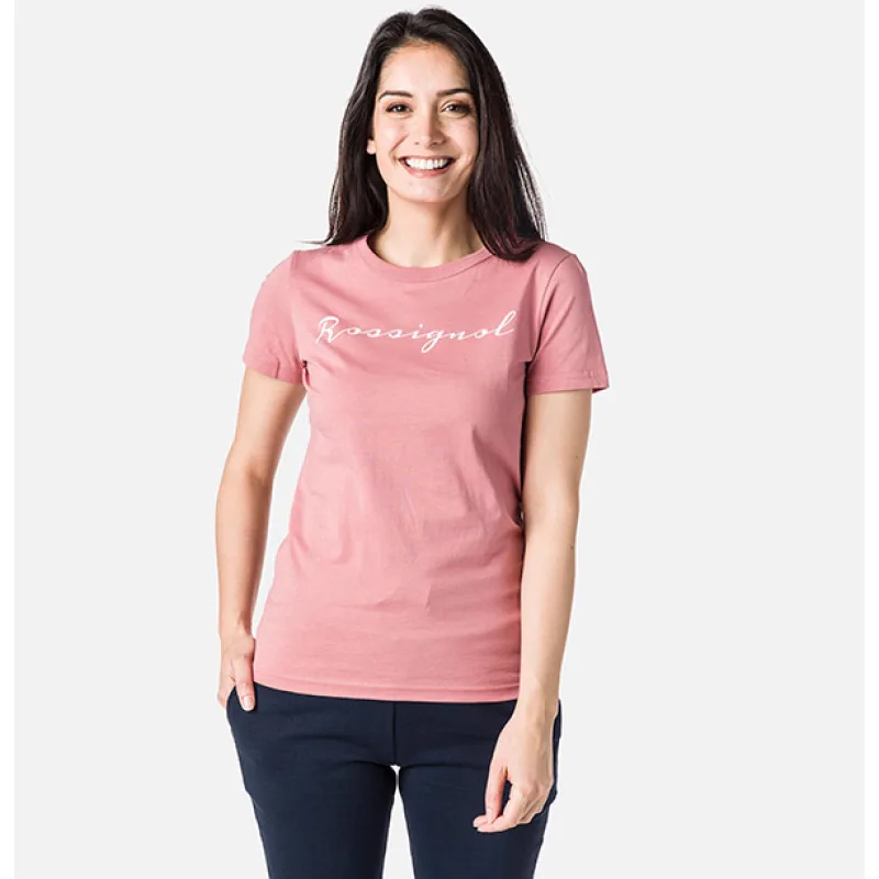 Rossignol LOGO ROSSI TEE dámské růžové triko