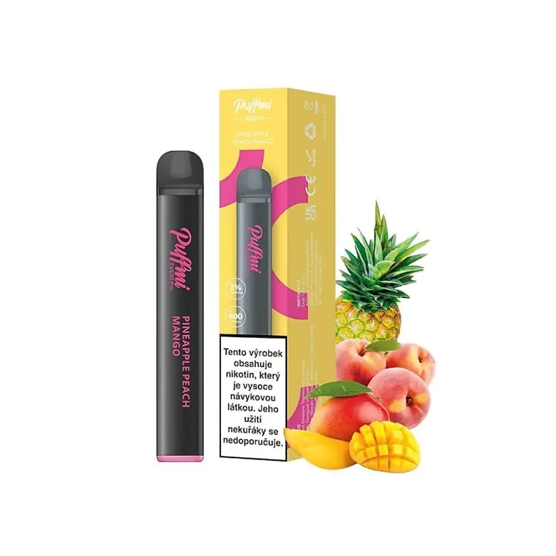 Puffmi TX600 Pro - Pineapple Peach Mango  Ananas, Broskev, Mango