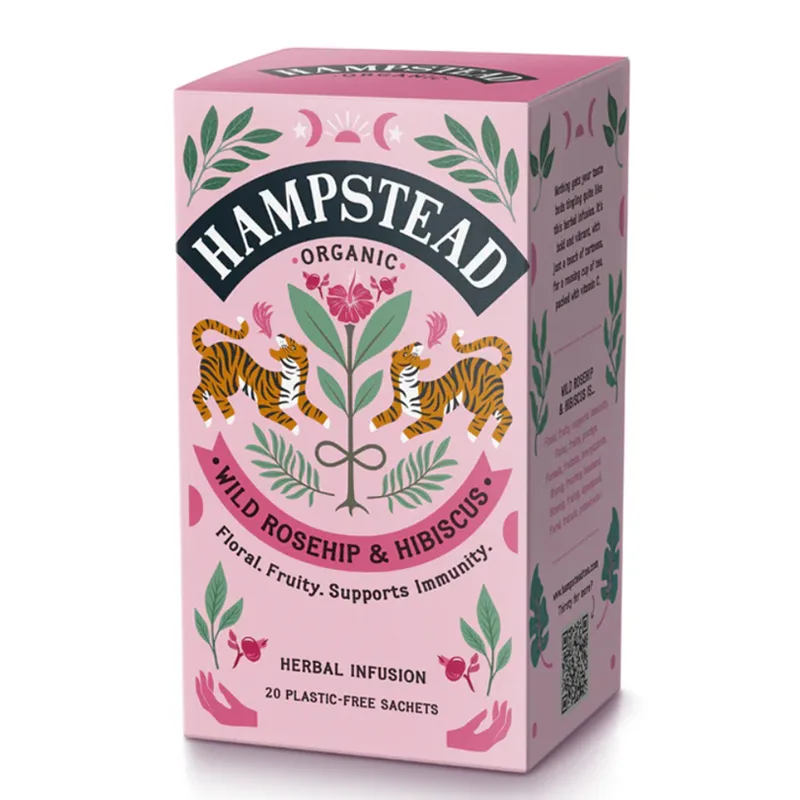 Hampstead Tea BIO šípkový čaj s ibiškem 20ks