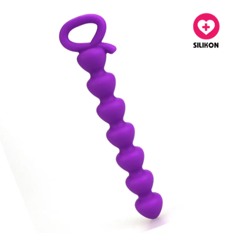 Silikonové anální kuličky Beads fialové