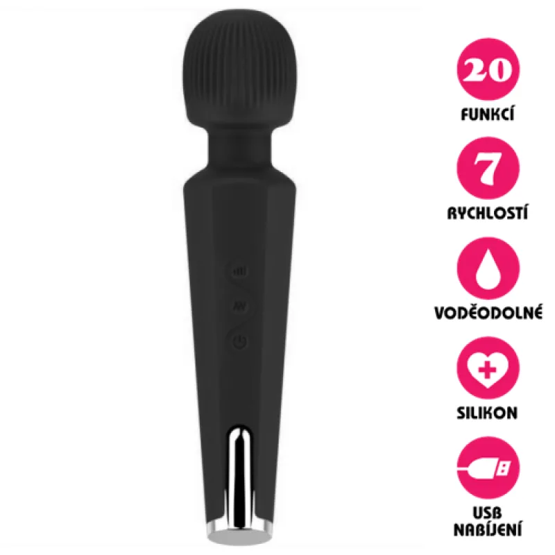 Masážní vibrátor USB Silicone Super Vibe černý