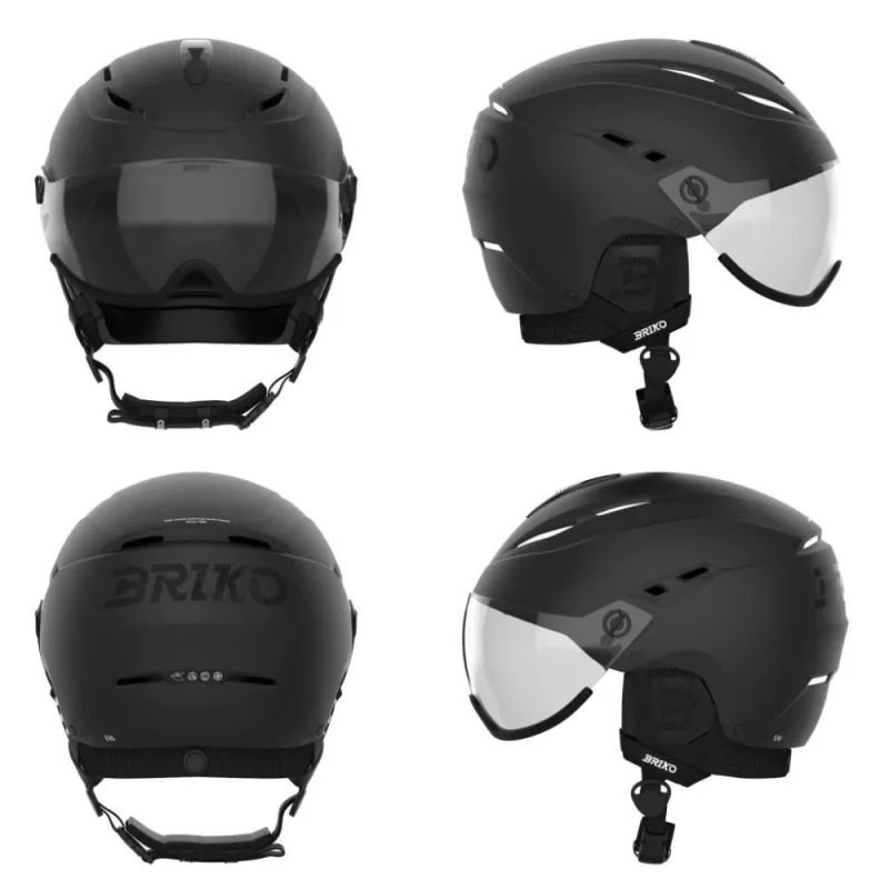 Briko ELIO VISOR PHOTO-Matt Black PH03 lyžařská helma se štítem