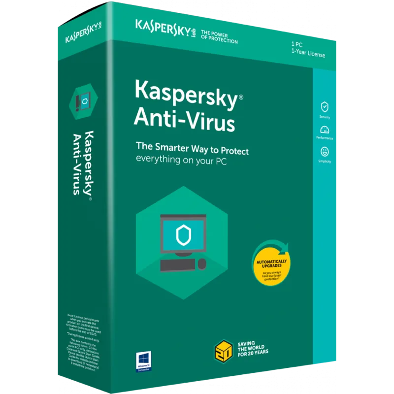 Kaspersky Anti-Virus 1 lic. 2 roky update
