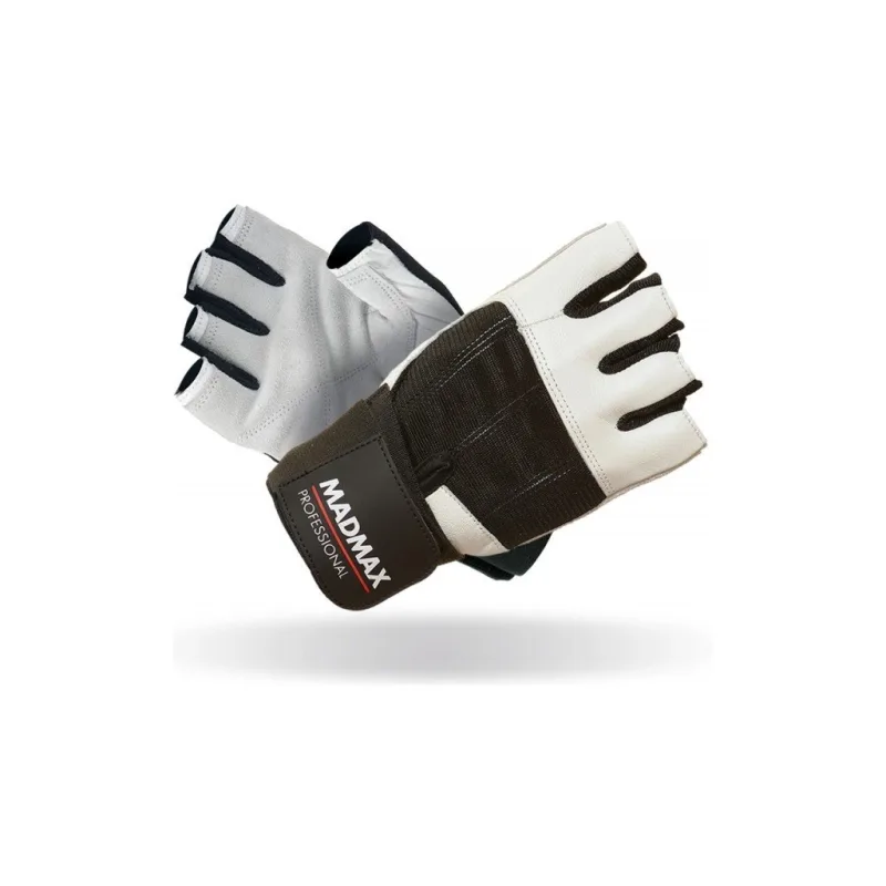 MADMAX Fitness rukavice PROFESSIONAL MFG269 White/Black