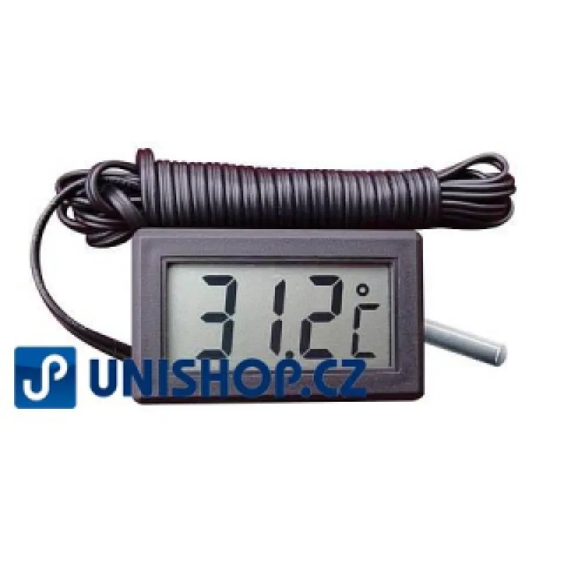 Teploměr TPM-10 LCD Digitální ukazatel teploty se sondou - teploměr černý