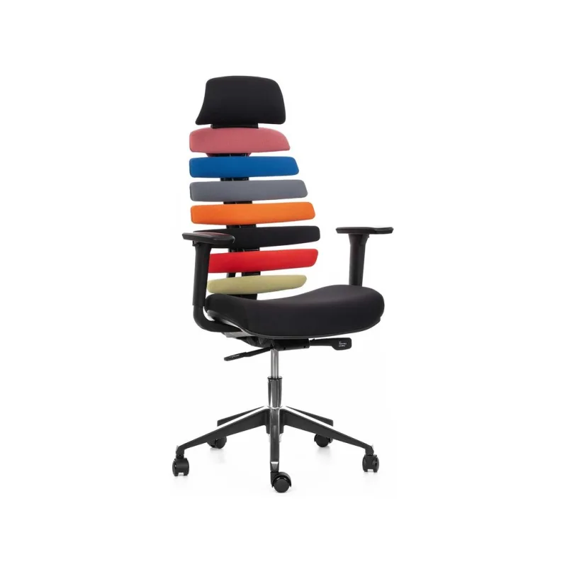 Ergonomická kancelářská židle LOMAX - barevná látka / nosnost 150 kg
