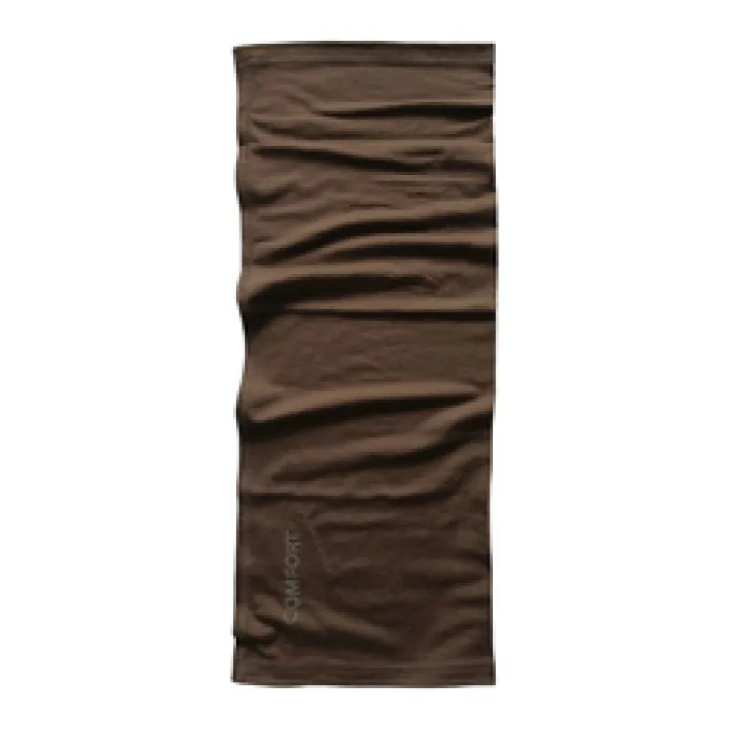 Functional tube Flat made of merino wool dark brown