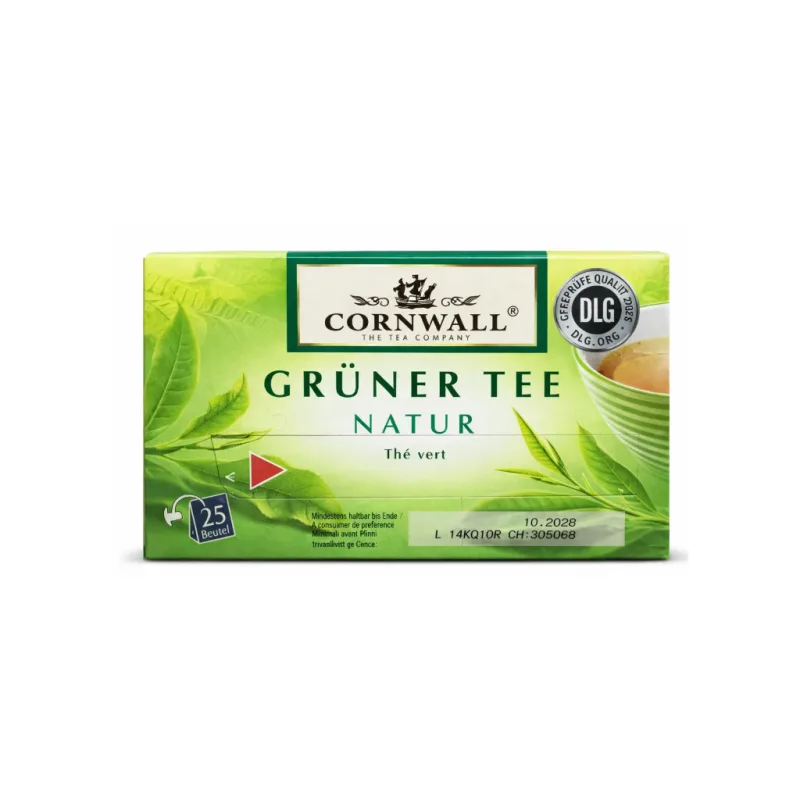 Cornwall zelený čaj natur 25 sáčků 43,75 g  - originál z Německa