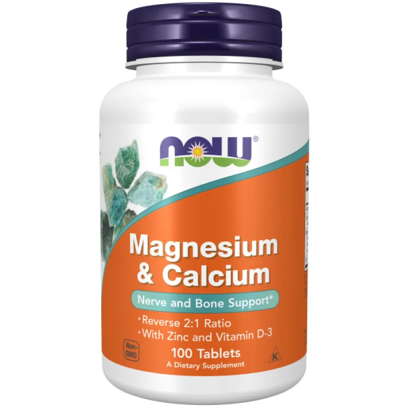 Magnesium & Calcium, Vitamin D3 + Zinek, 100 tablet