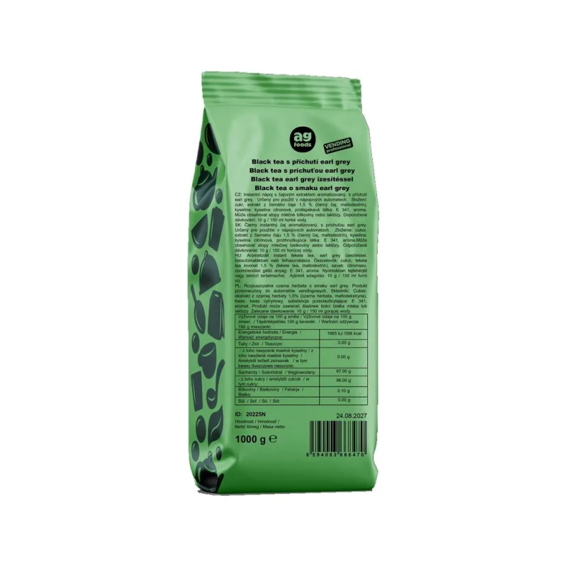 AG PRO Black tea s příchutí earl grey 1000g